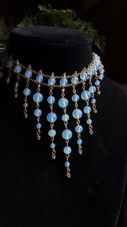 Moonveil Choker - Handmade Statement Necklace | Night Blooming Jasmine