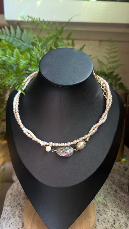 Baroque Pearl Asymmetrical Choker