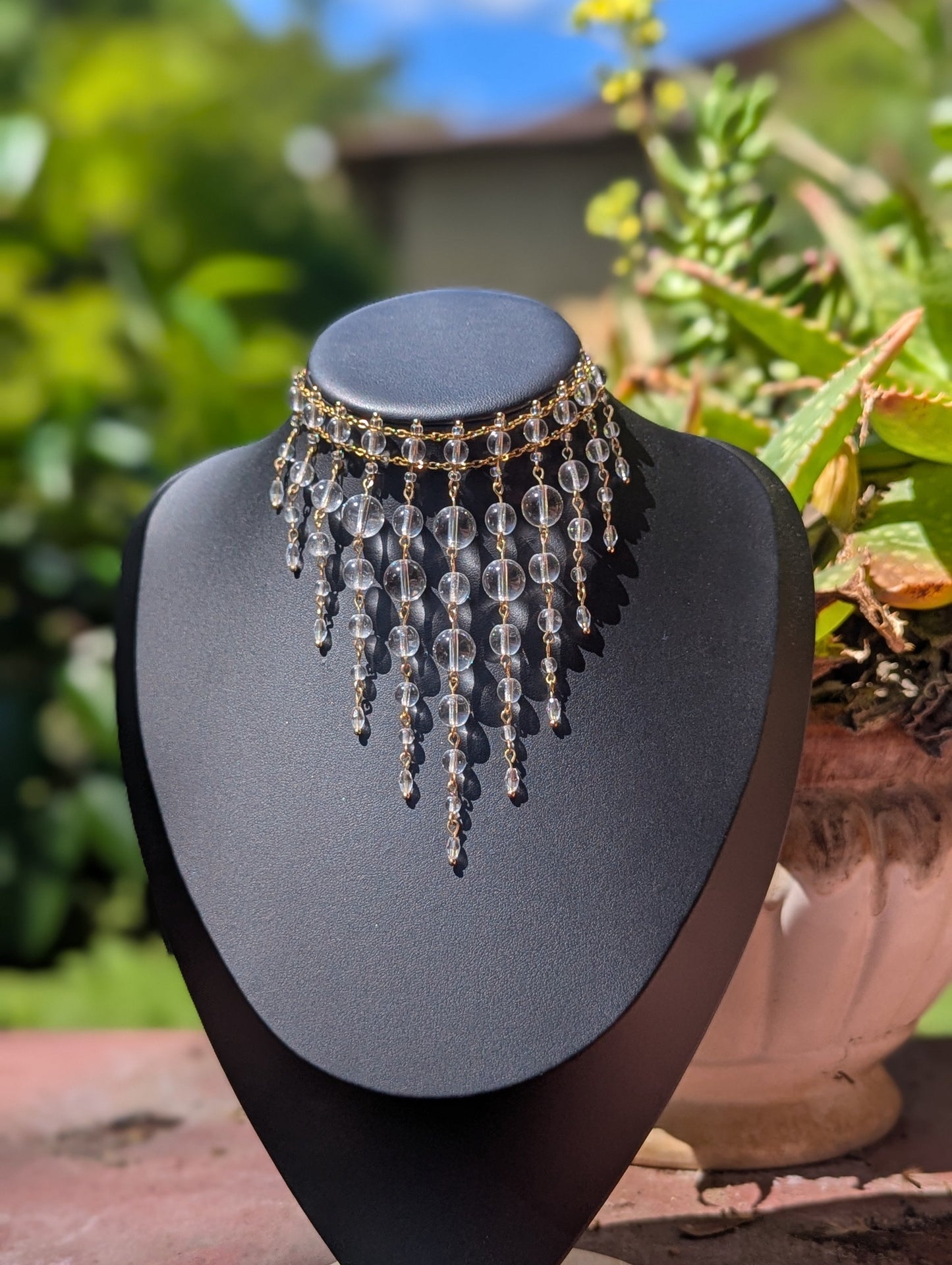 Cascading Quartz Choker