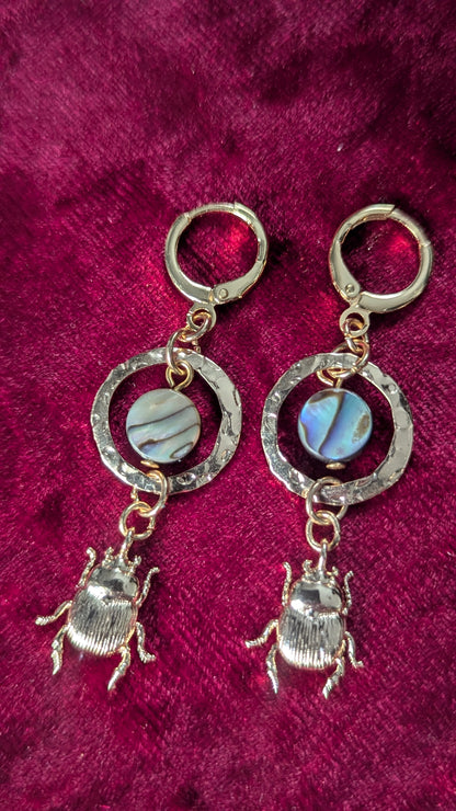 Scarab Shell Earrings