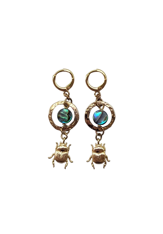 Scarab Shell Earrings