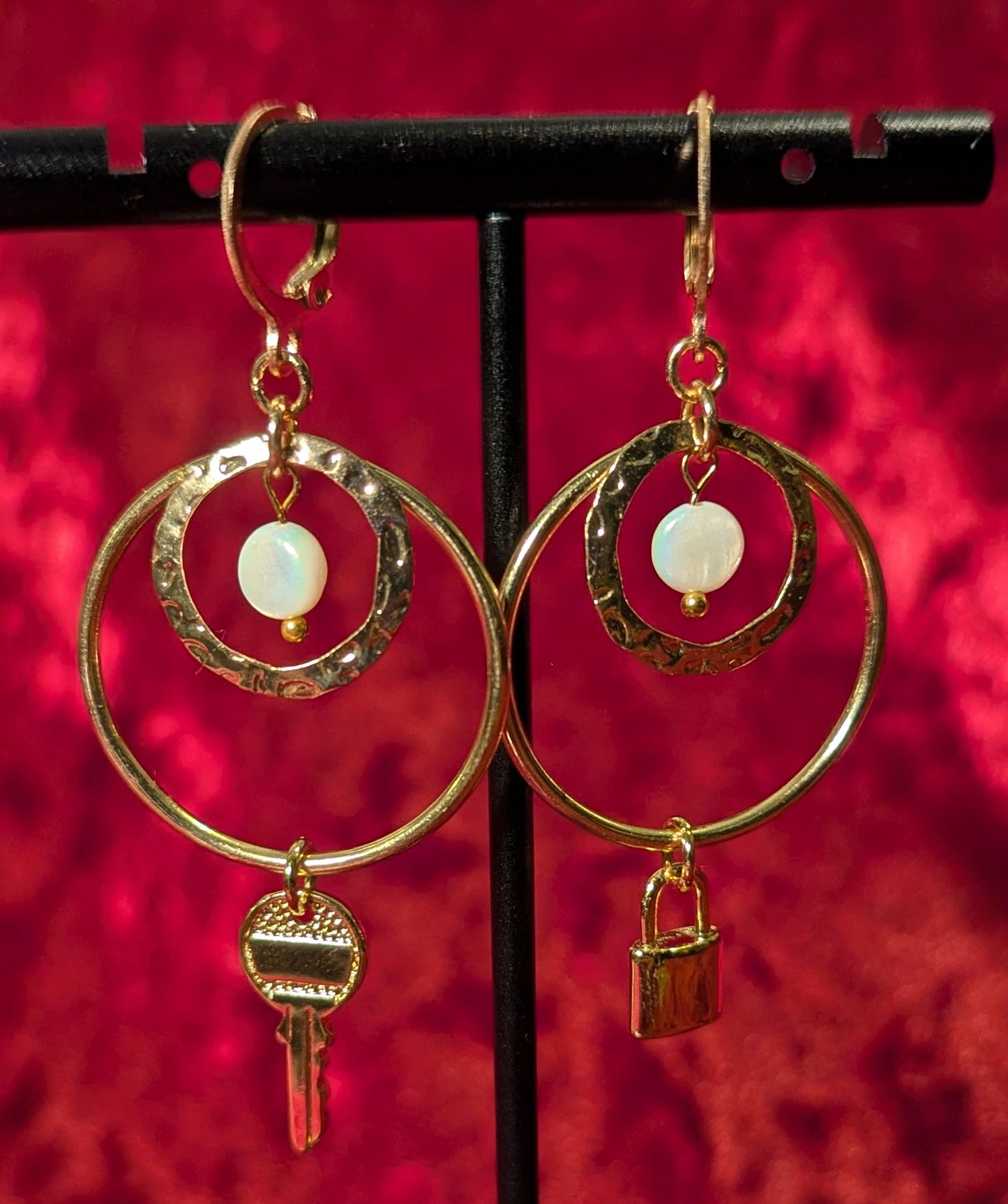 Lock & Key Hoop Earrings