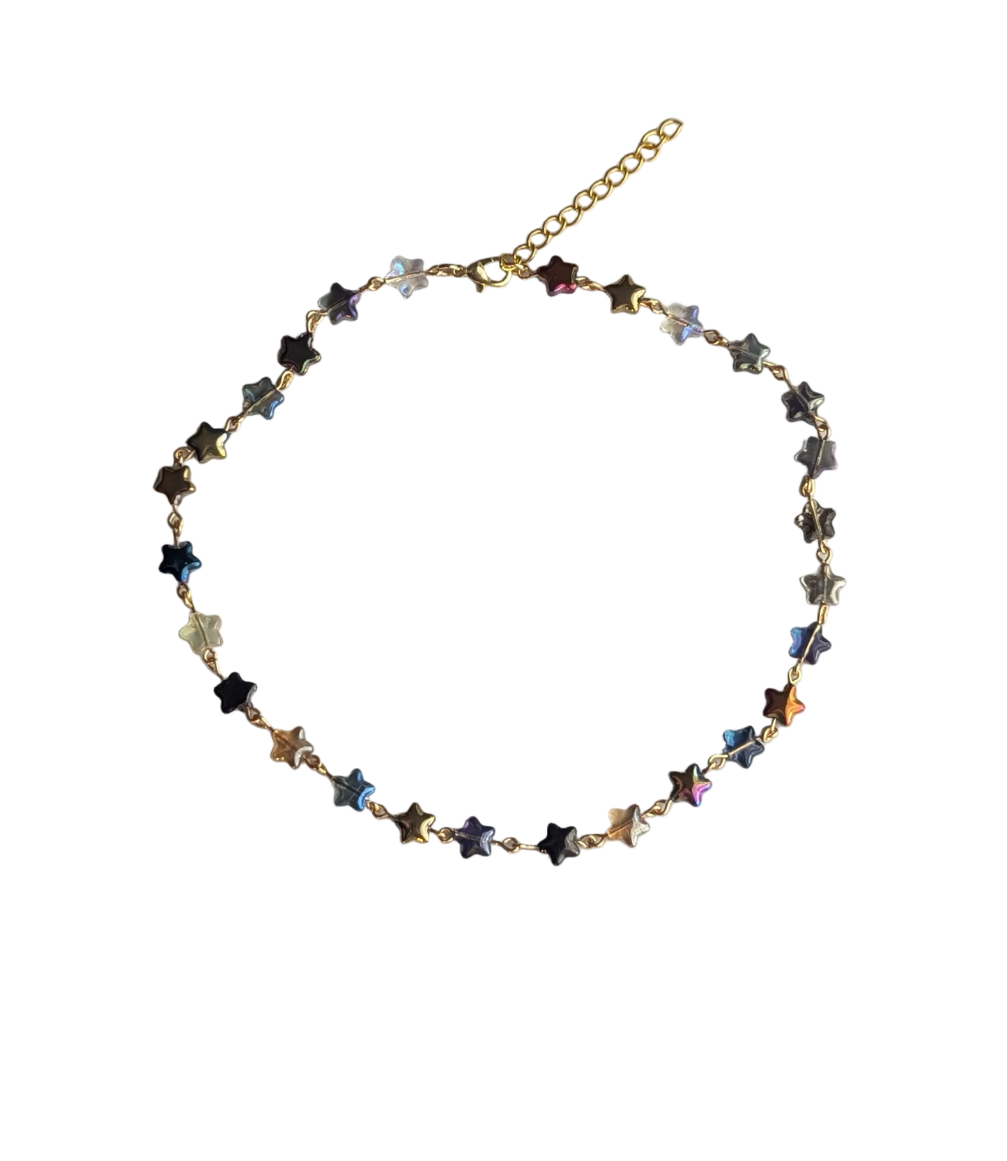 Stellar Thread - Glass Star Bead Choker Necklace | Night Blooming Jasmine