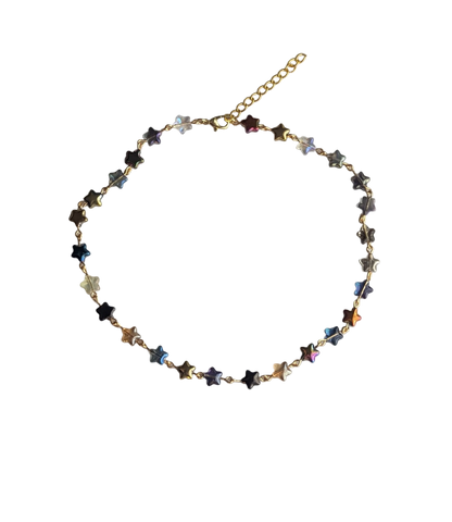Stellar Thread - Glass Star Bead Choker Necklace | Night Blooming Jasmine